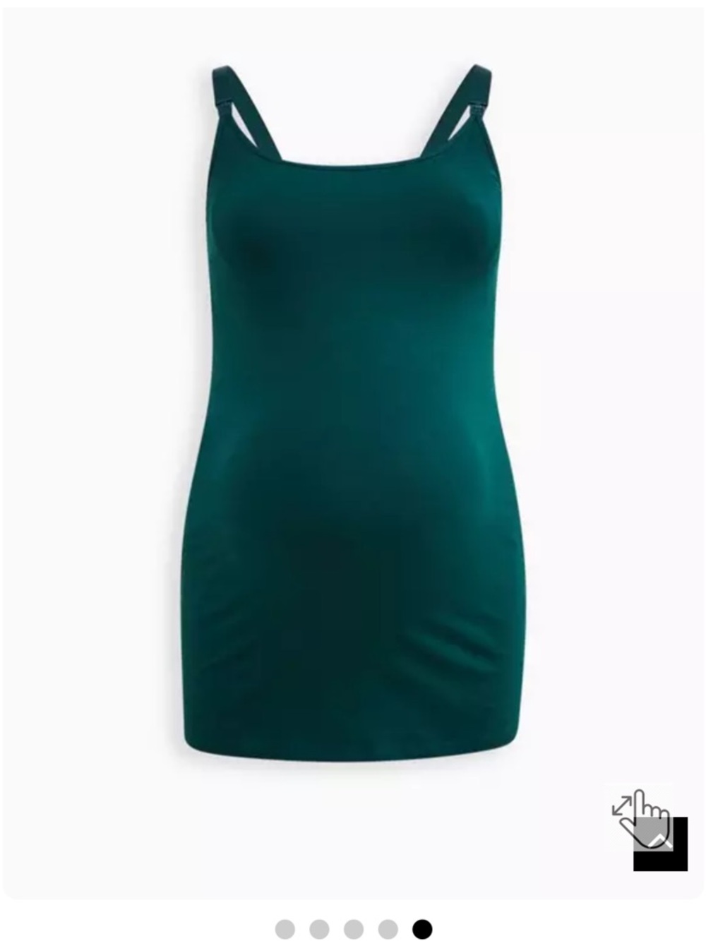 Torrid Deep Green Maternity Nursing Cami, Sz 1X, NWT
